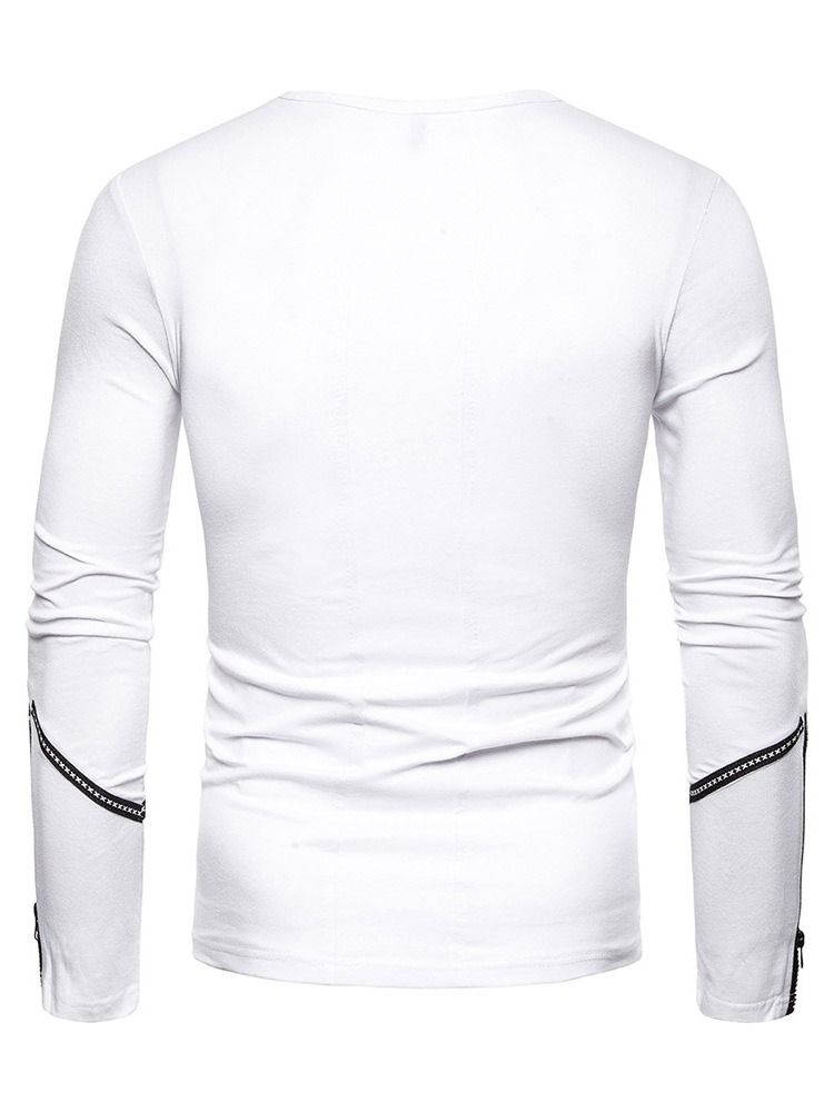 Number Fashion Slim T-Skjorte For Menn