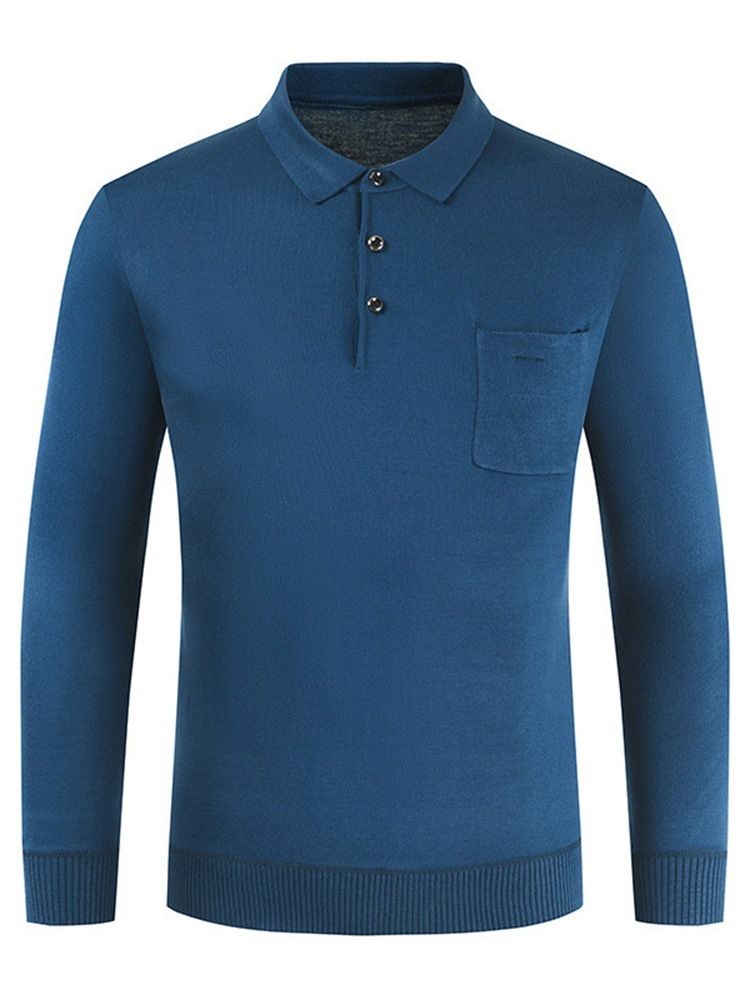 Vanlig Ol Pocket Slim Pullover T-Skjorte