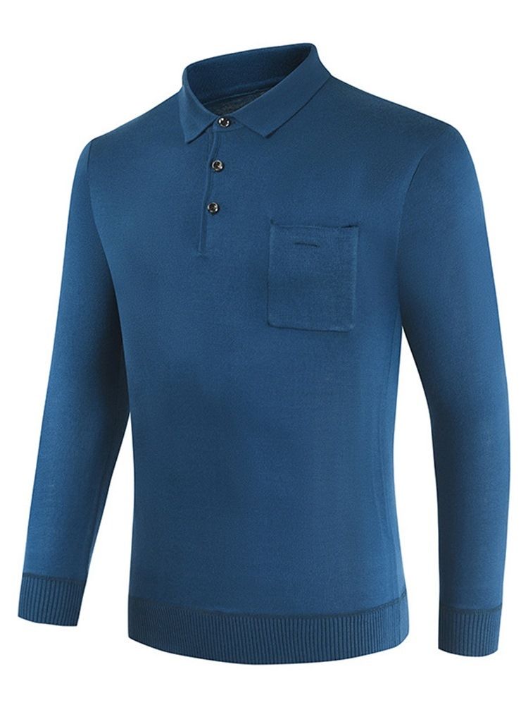 Vanlig Ol Pocket Slim Pullover T-Skjorte