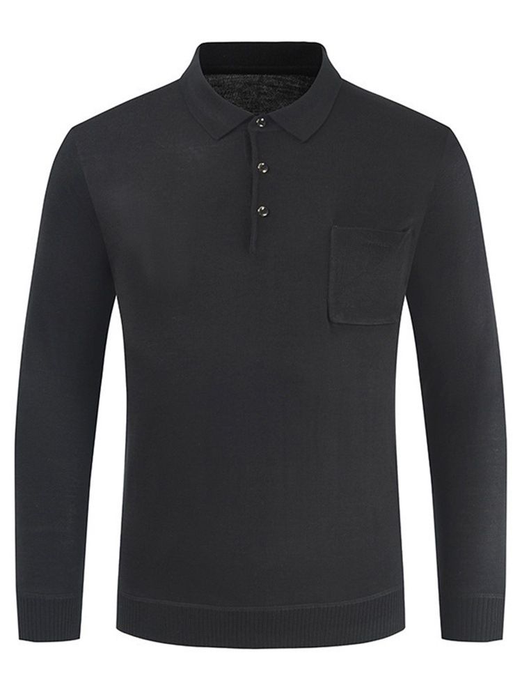 Vanlig Ol Pocket Slim Pullover T-Skjorte