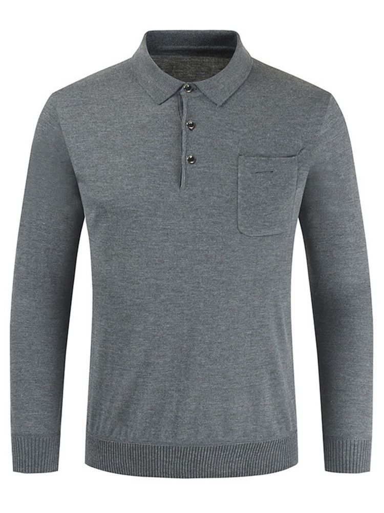 Vanlig Ol Pocket Slim Pullover T-Skjorte