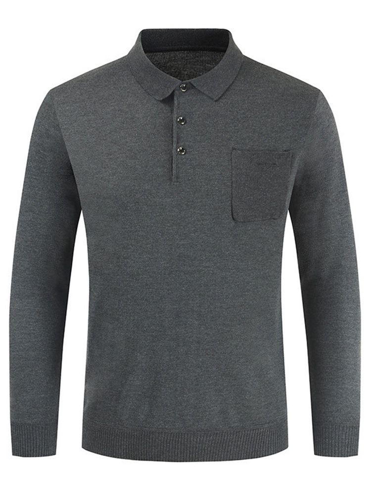 Vanlig Ol Pocket Slim Pullover T-Skjorte