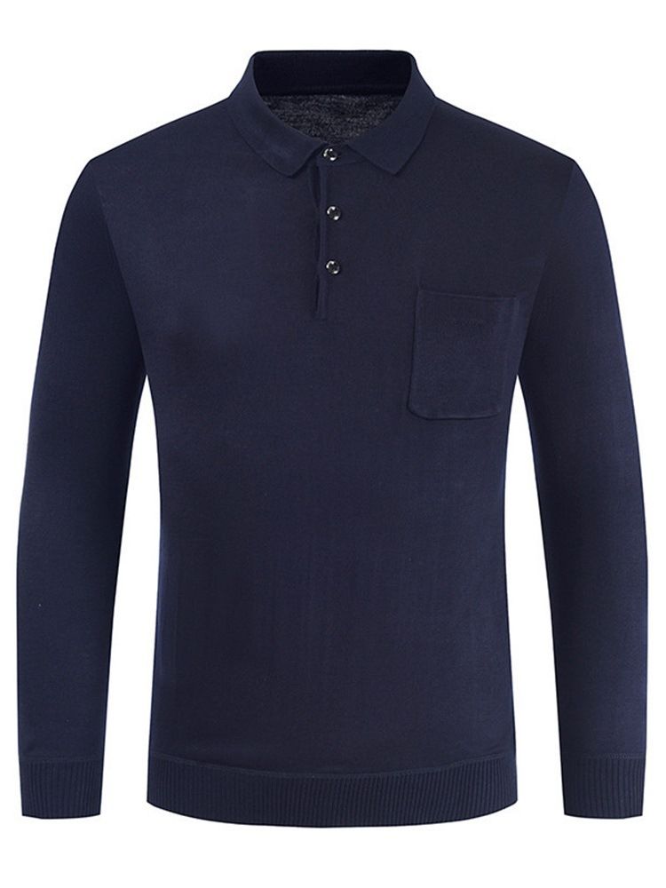 Vanlig Ol Pocket Slim Pullover T-Skjorte