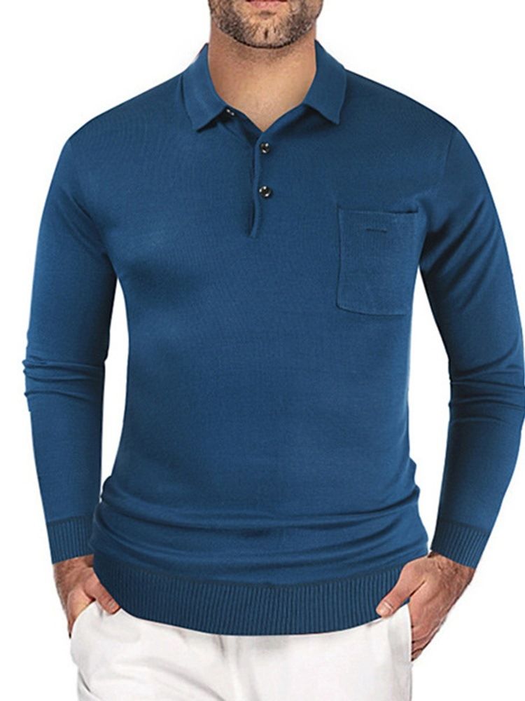 Vanlig Ol Pocket Slim Pullover T-Skjorte