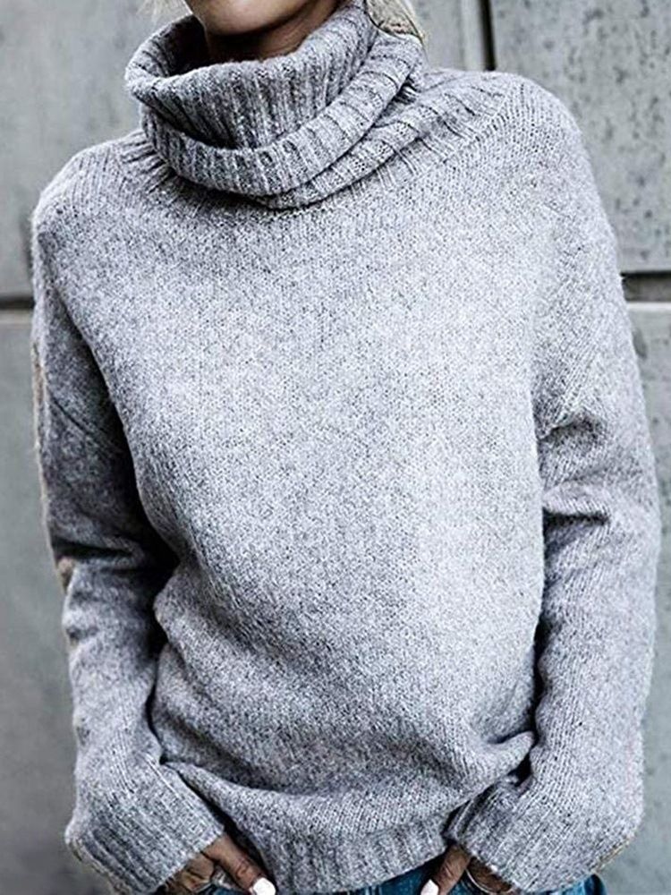 Regular Thread Fall Turtleneck Genser