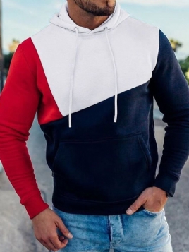 Color Block Thick Fall Pullover Hettegensere For Menn