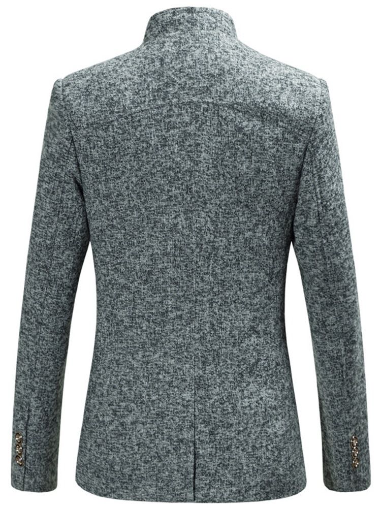 Enkel Mandarin Krage Enkel-Breasted Leisure Blazer