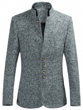 Enkel Mandarin Krage Enkel-Breasted Leisure Blazer