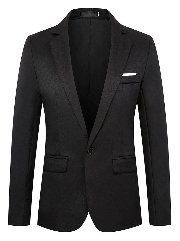 Lapel Ol-Knapp For Menn Fritidsblazer Med Hakk