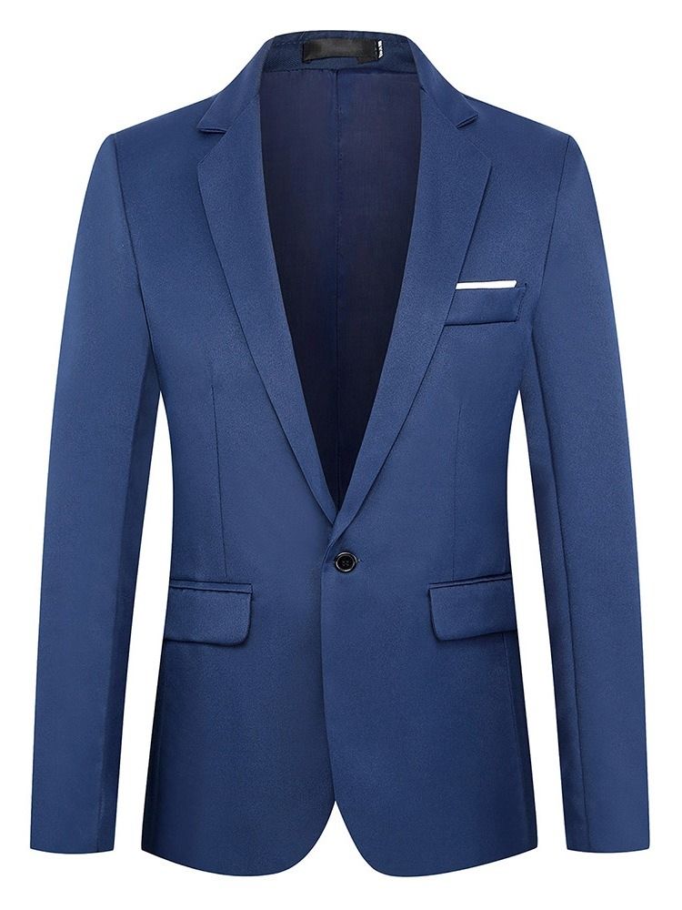 Lapel Ol-Knapp For Menn Fritidsblazer Med Hakk