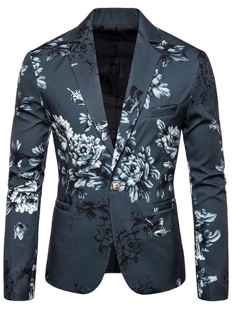 Leisure Blazer Med Hakk I Jakkeslaget Med Blomstertrykk