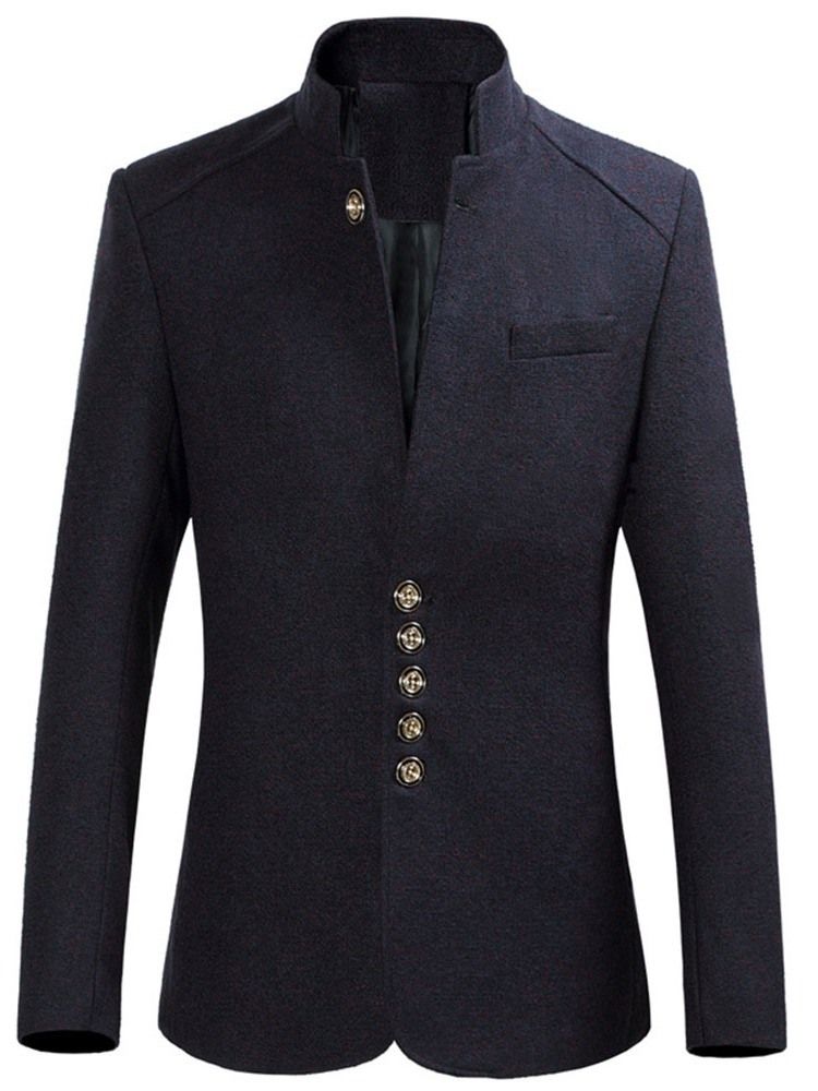 Mandarin Krage Slim Button Leisure Blazer