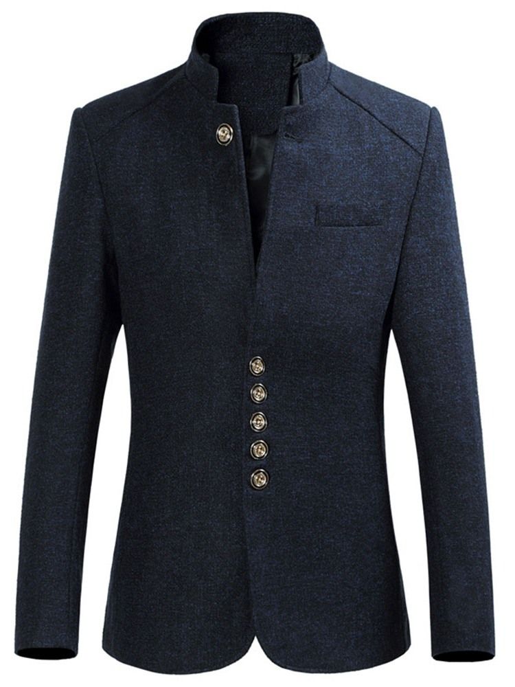 Mandarin Krage Slim Button Leisure Blazer