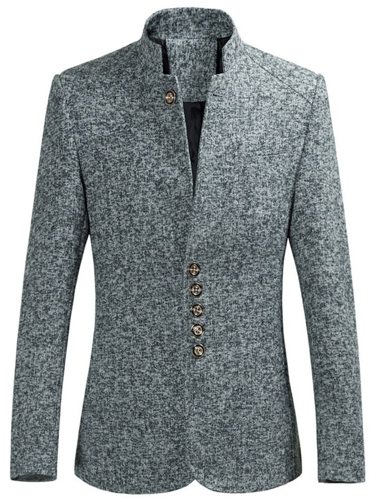 Mandarin Krage Slim Button Leisure Blazer