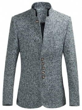 Mandarin Krage Slim Button Leisure Blazer