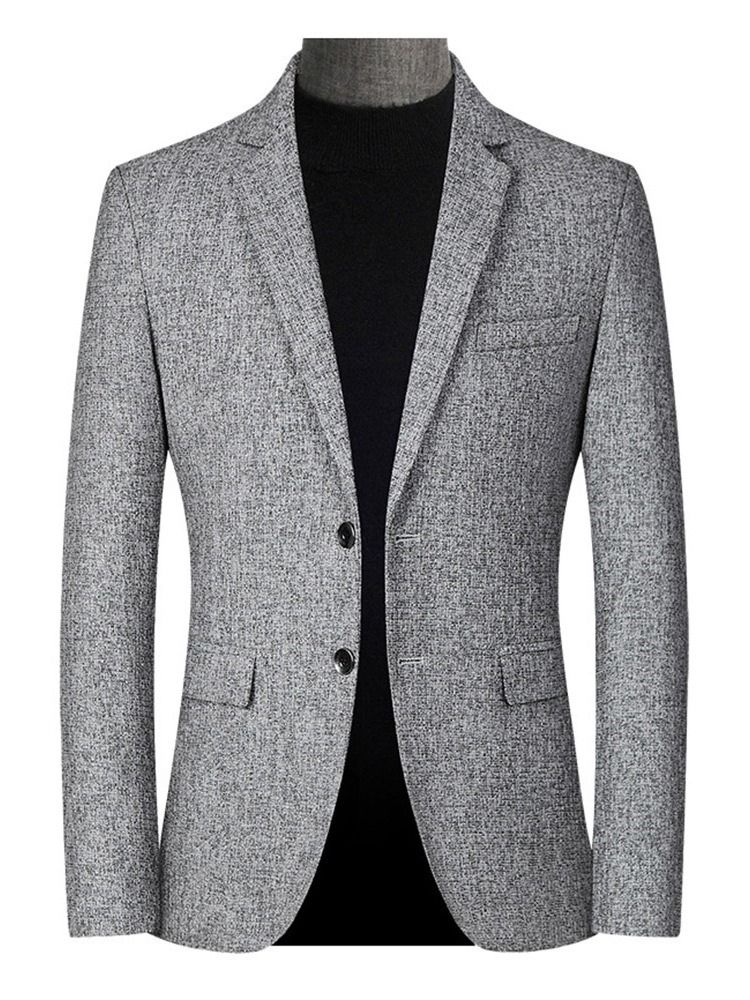 Ol Single-Breasted Notched Lapel Blazer