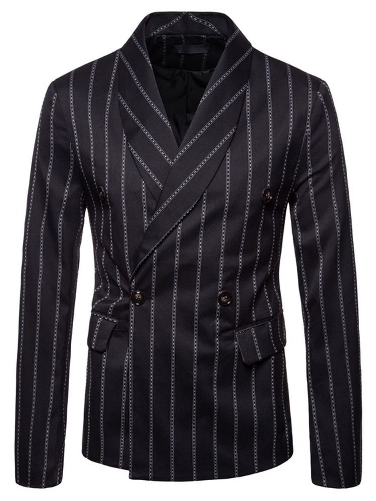 Print Casual Stripe Leisure Blazer