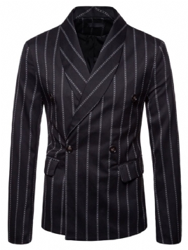 Print Casual Stripe Leisure Blazer