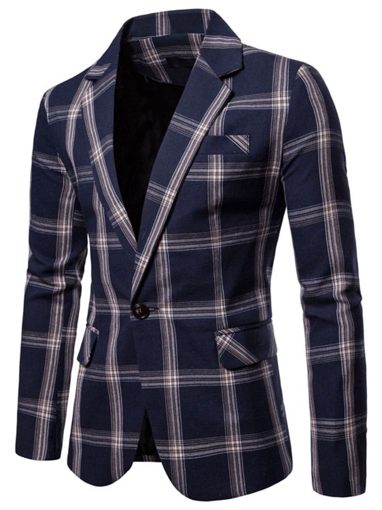 Rutete Hakk Lapel Slim Leisure Blazer