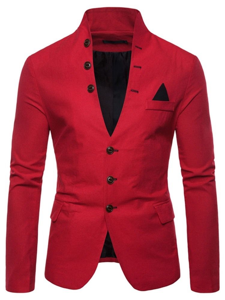 Stativ Krage Slim Button Leisure Blazer