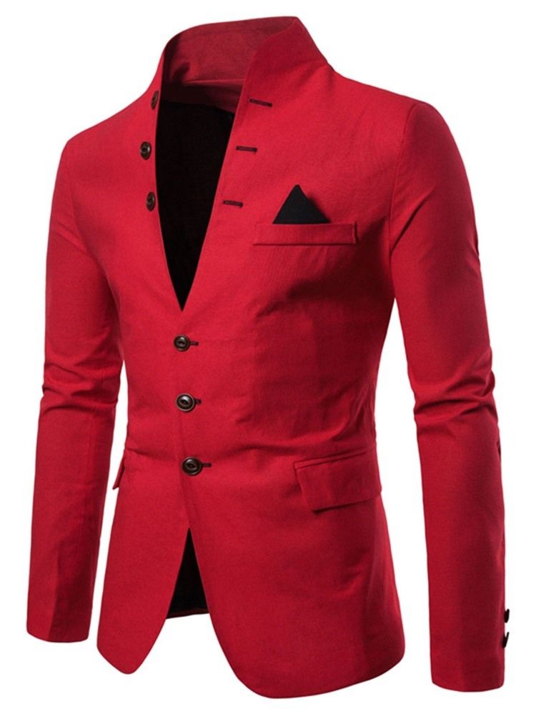 Stativ Krage Slim Button Leisure Blazer