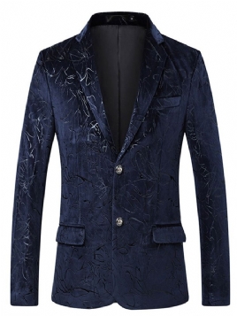 Uformell Floral Rett Blazer For Menn