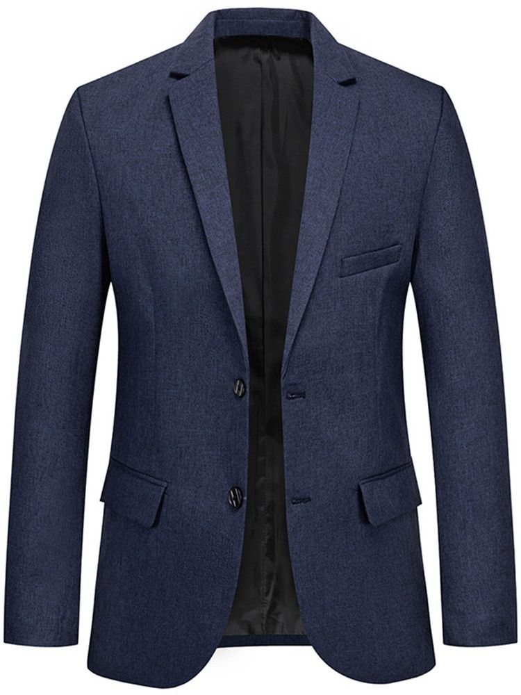 Uformell Slim Blazer Med Jevn Hakk