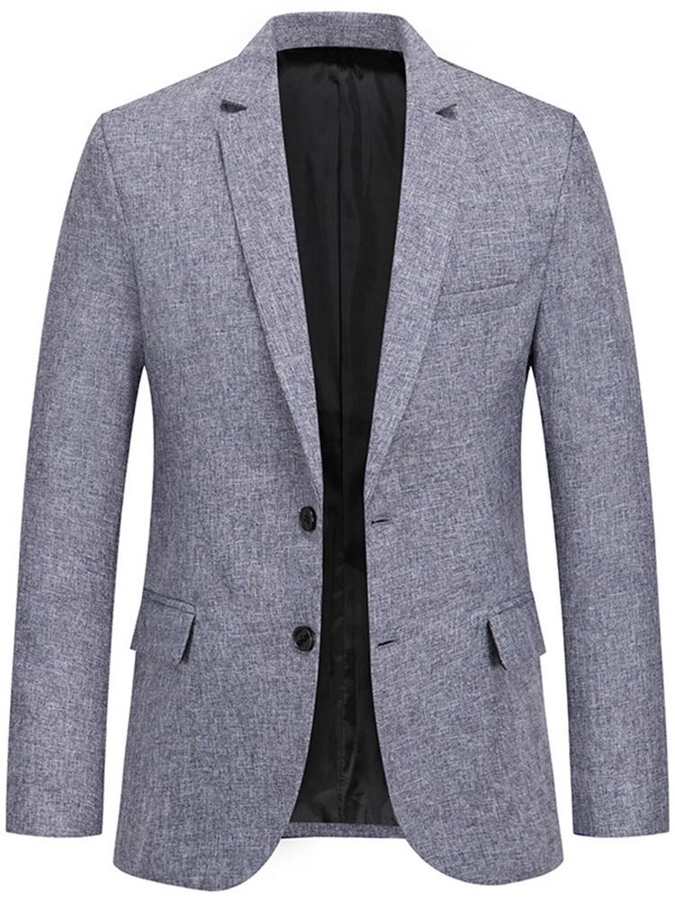 Uformell Slim Blazer Med Jevn Hakk