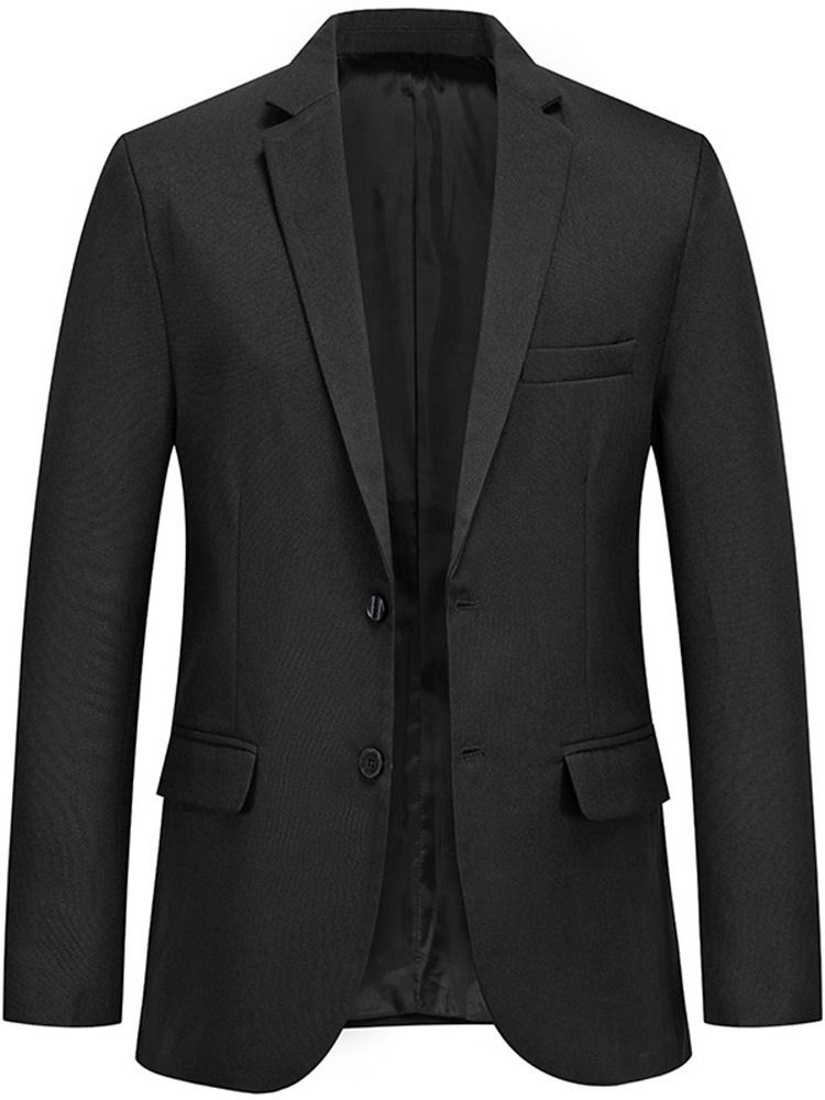 Uformell Slim Blazer Med Jevn Hakk