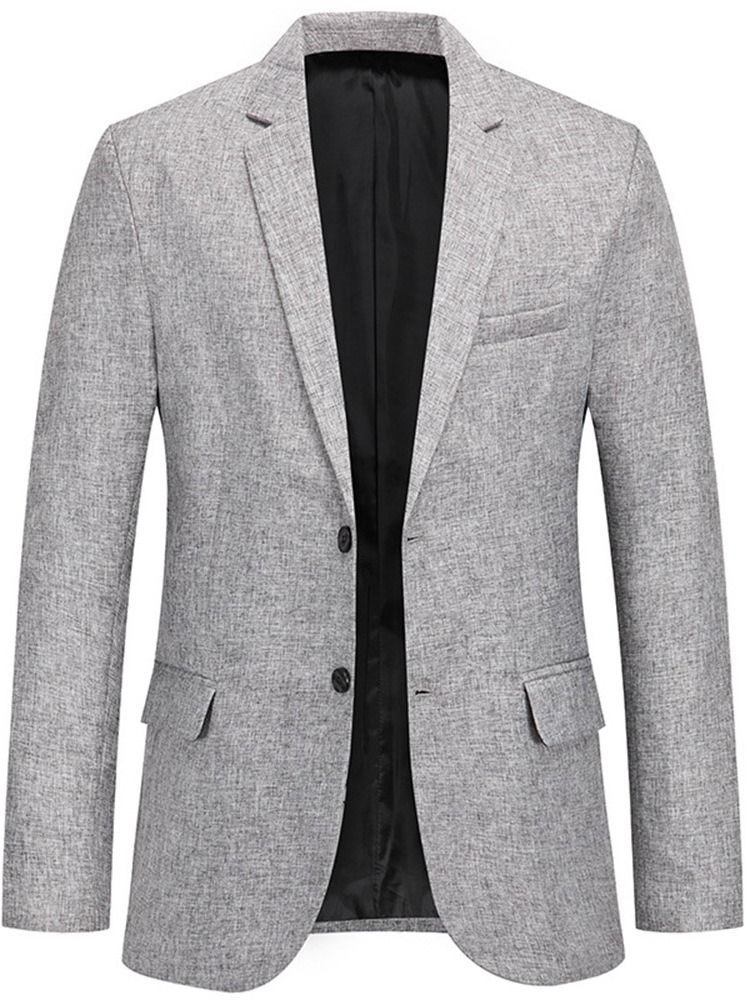 Uformell Slim Blazer Med Jevn Hakk