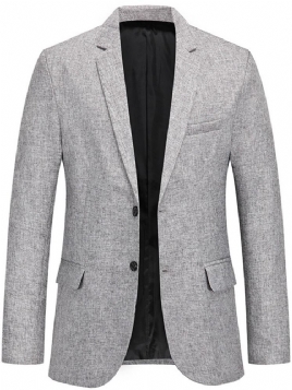 Uformell Slim Blazer Med Jevn Hakk