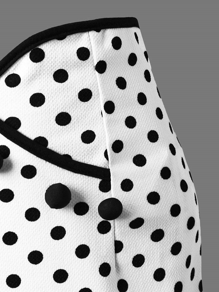 Polka Dots Bowknot Havfrue Dameskjørt