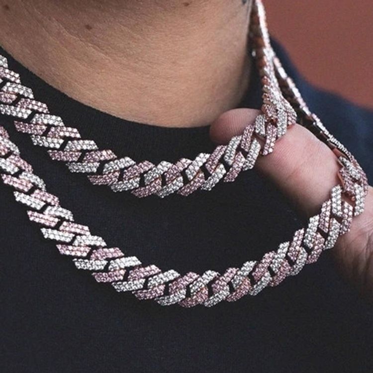 Cuban Link Chain Diamante Vintage Unisex Halskjeder