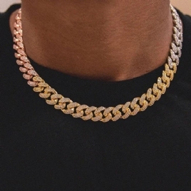 Cuban Link Chain Vintage Gradient Unisex Halskjeder