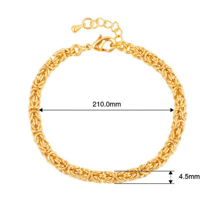 Twist18K Gullbelegg Armbånd For Menn