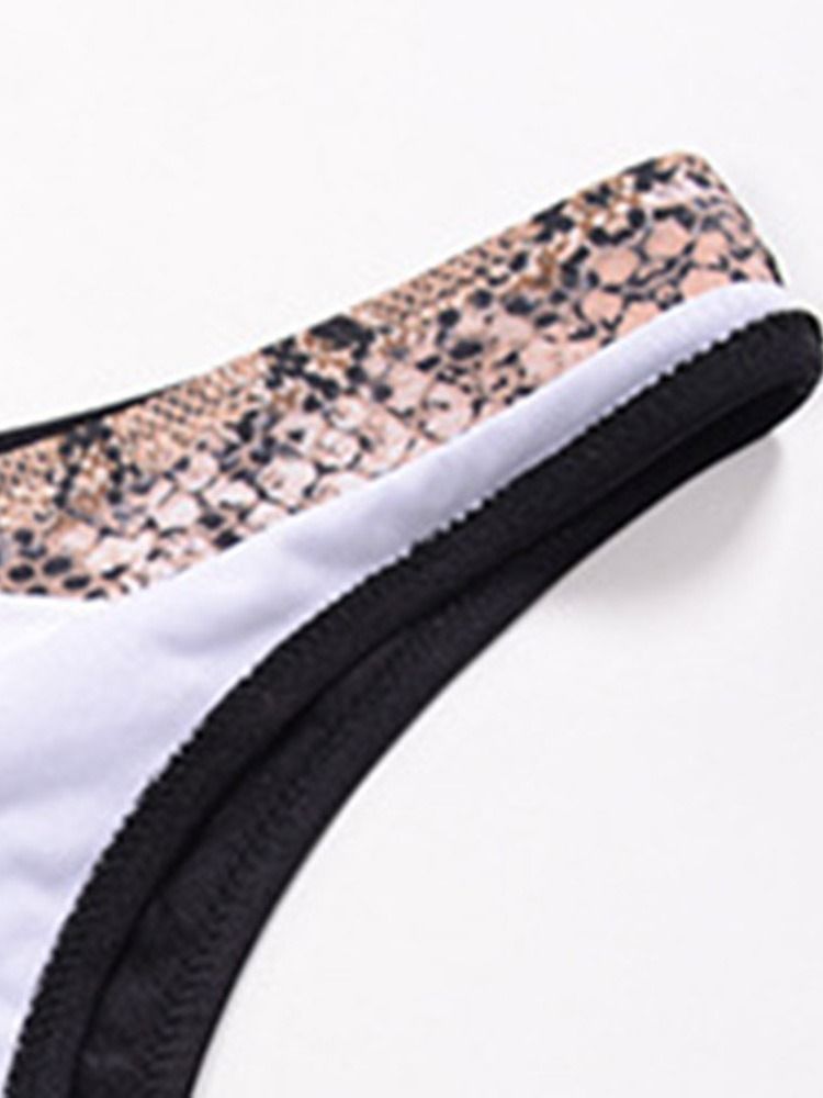 Bikinisett Med Badedrakt Med Sexy Print