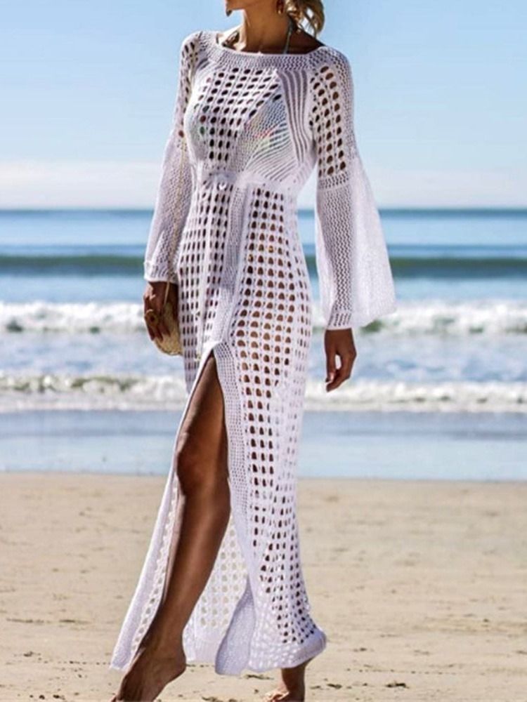 Hollow Plain Fashion Dame Beach Topper