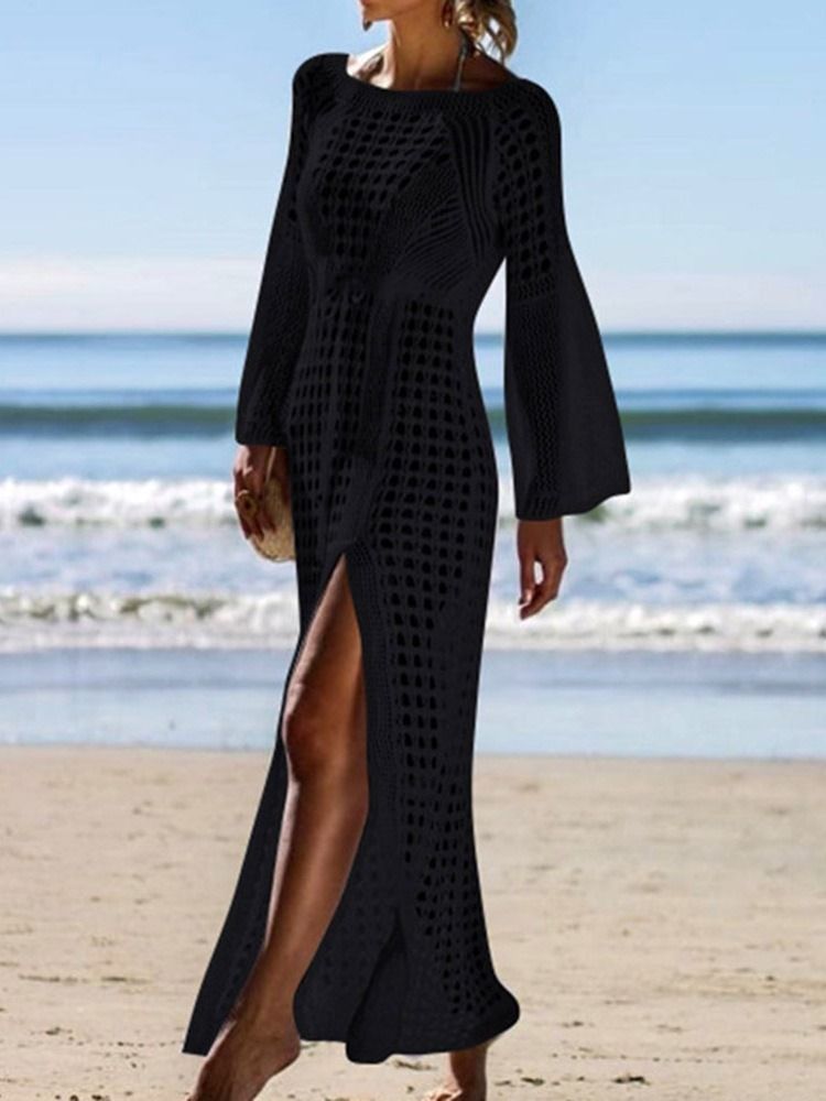 Hollow Plain Fashion Dame Beach Topper