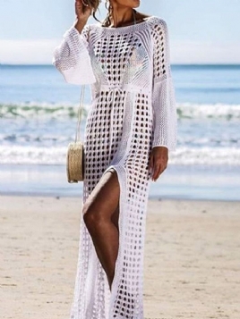 Hollow Plain Fashion Dame Beach Topper