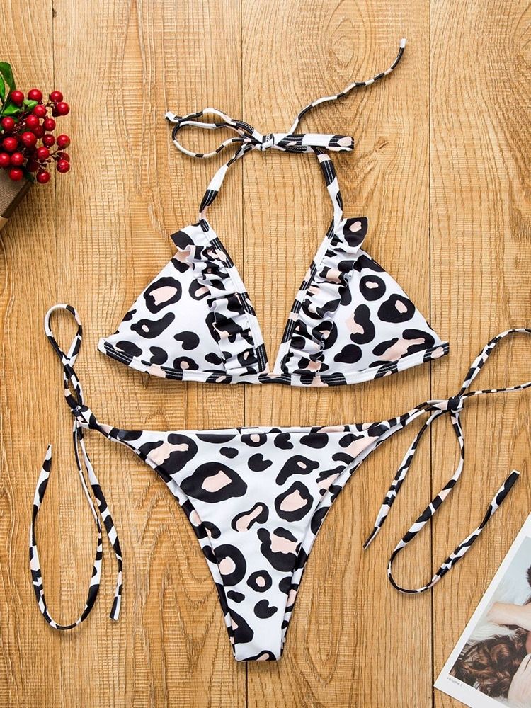 Leopard Beach Look Bikinisett Badetøy