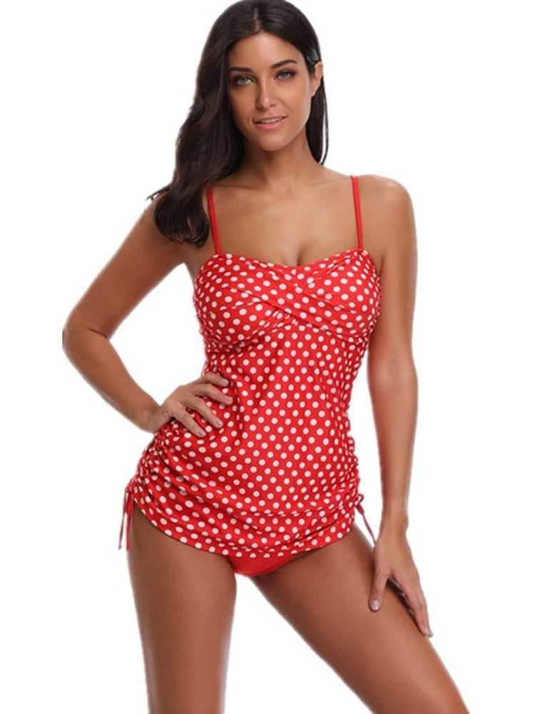 Polka Dots Stripet Beach Look Dame Tankini