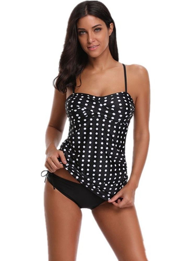 Polka Dots Stripet Beach Look Dame Tankini