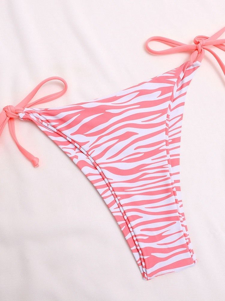 Sexy Lace-Up Zebra Stripe Badetøy Bikini