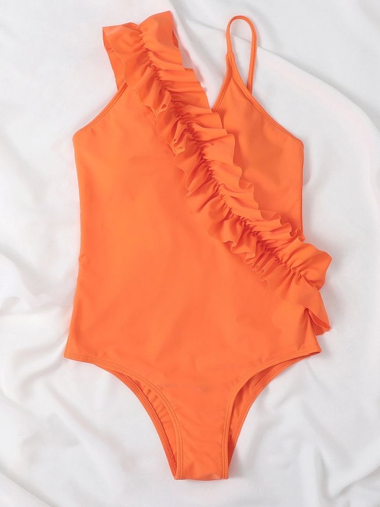 Sexy One Piece Oransje Badetøy