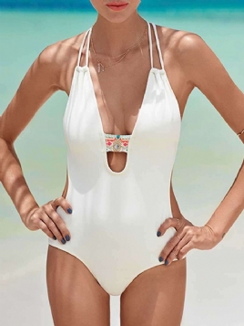 Sexy Vanlig One Piece Badetøy For Kvinner Monokini