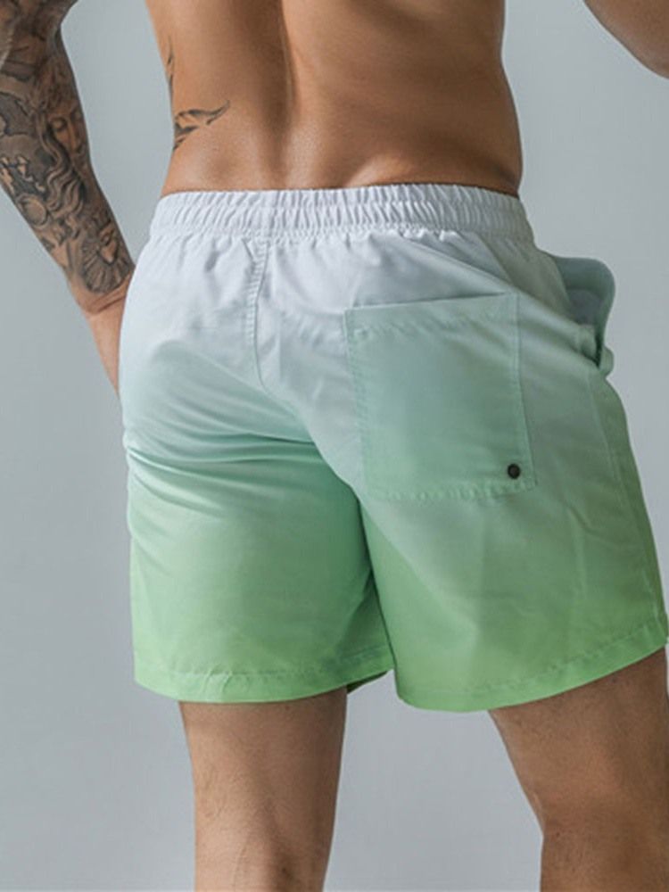 Gradient Strandshorts For Menn Med Snøring