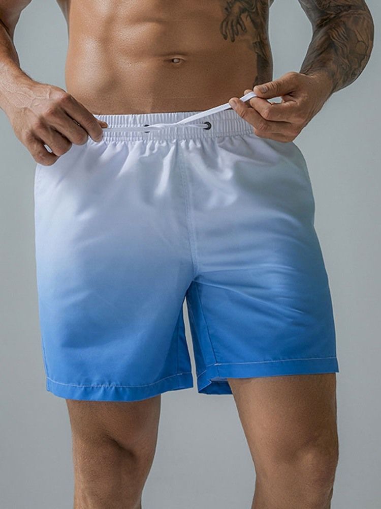 Gradient Strandshorts For Menn Med Snøring