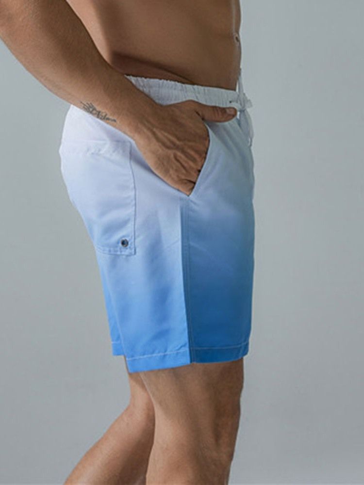 Gradient Strandshorts For Menn Med Snøring