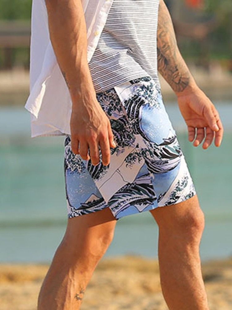 Lomme Rett Strandshorts For Menn