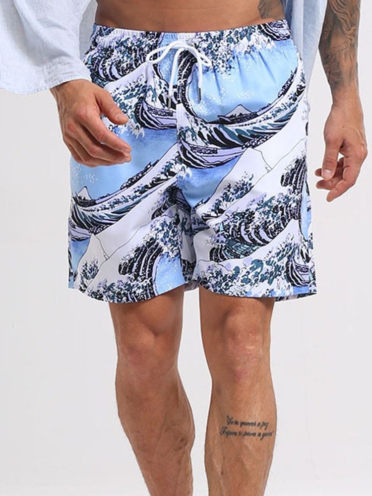 Lomme Rett Strandshorts For Menn